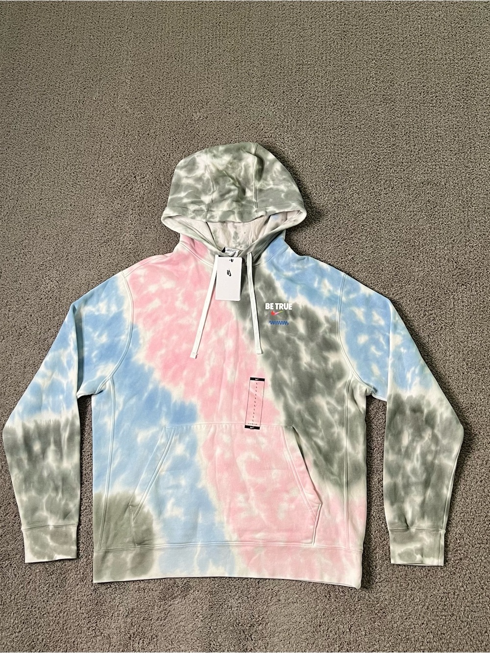 Nike SB Be True Fleece Tie-Dye Hoodie Men’s Size Large